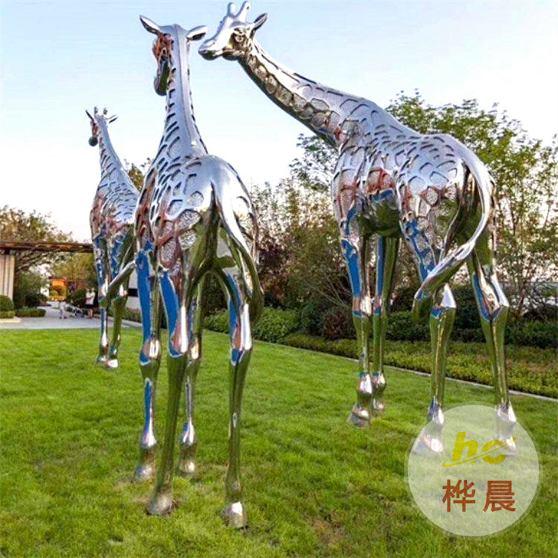 不銹鋼鏡面芭蕾舞女孩雕塑藝術(shù)校園落地擺件酒店抽象金屬人物裝飾