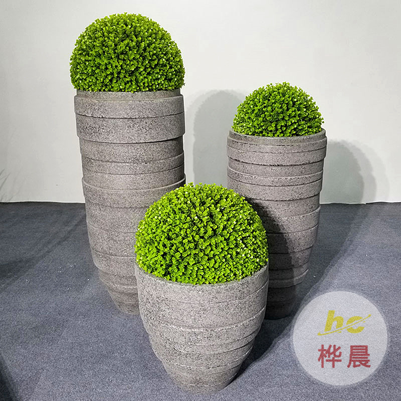 玻璃鋼花器時尚藝術裝飾山東煙臺商場